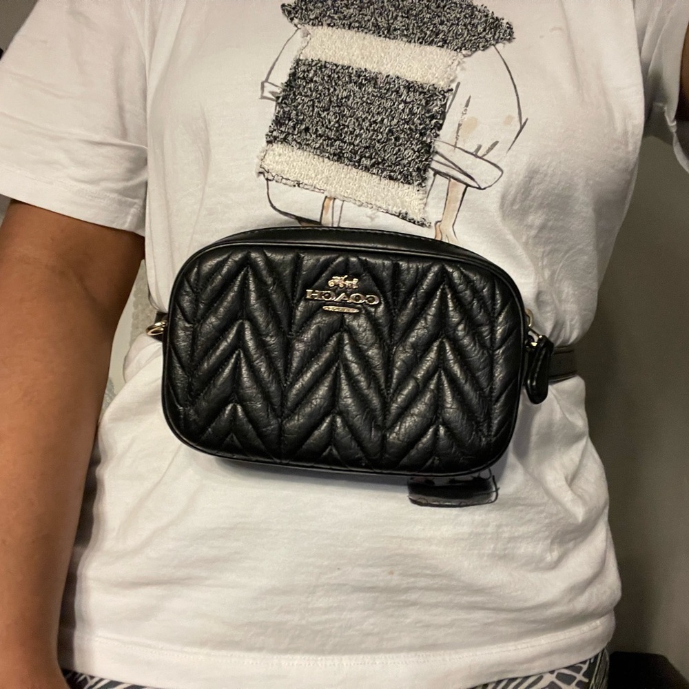 Coach Black Quilted Women's Belt Bag - Picture 11 of 12